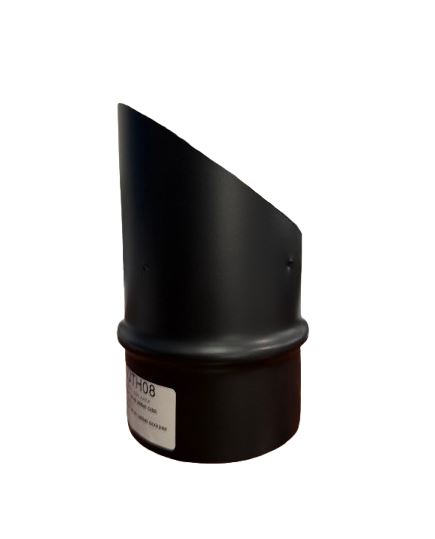 BLACK VITRIFIED HORIZONTAL OUTLET TERMINAL FOR STOVES
