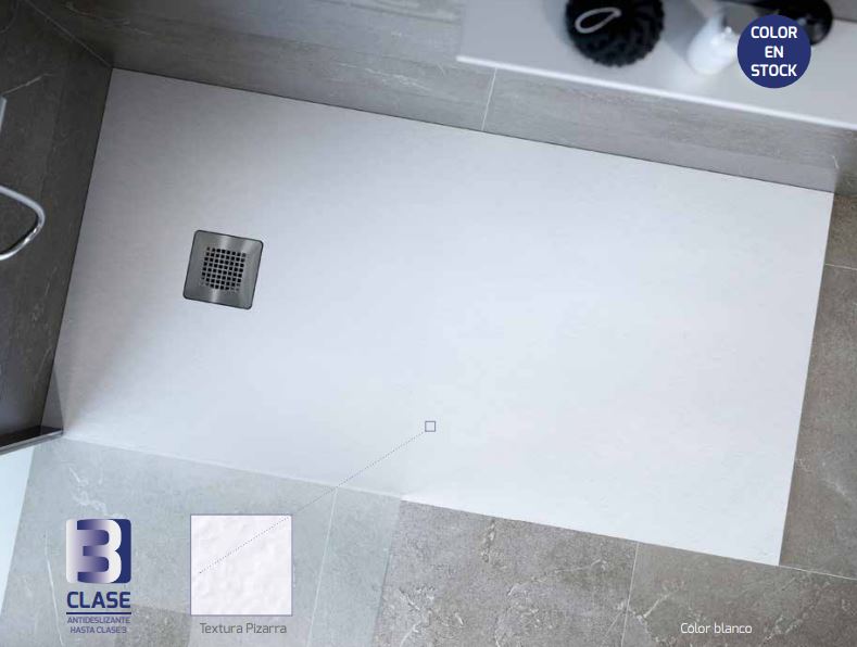 PLATO DE DUCHA DE RESINA BLANCO *Producto exclusivo online* - Imagen 2